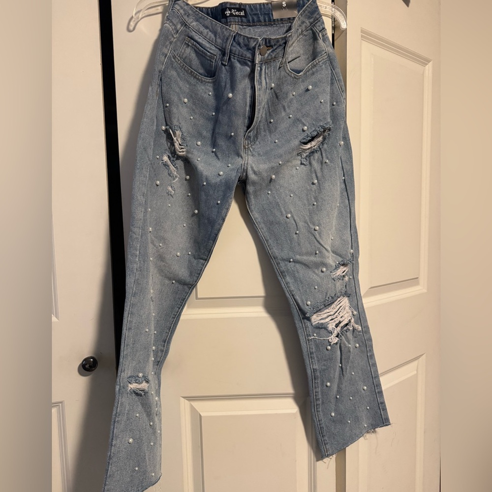 Revel jeans With pearls all over - NWT